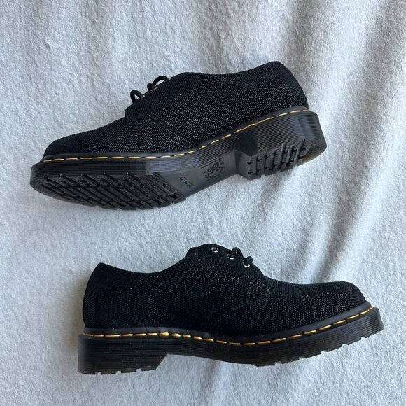 New Dr. Martens  1461 Glitter Ray Black women’s oxfords US Size 9 chunky‎ - Picture 7 of 12